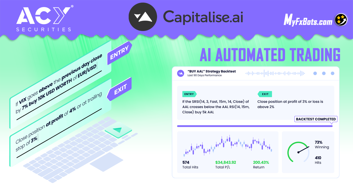 ACY Securities Capitalise.ai trading tool for no-code, AI driven, auto-trading