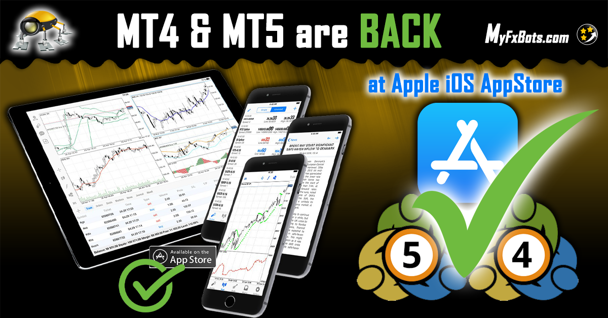 MetaTrader 4 and 5 Applications Are Back in the Apple AppStore