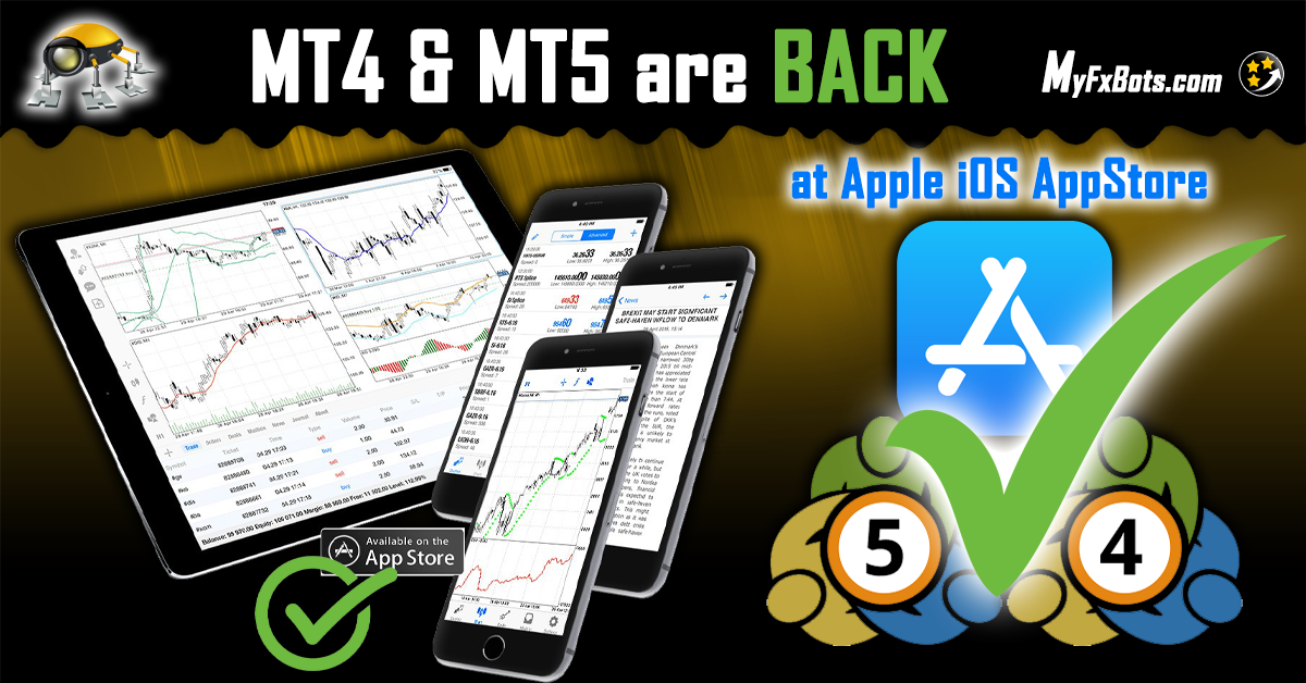 Приложения MetaTrader 4 и 5 снова в Apple AppStore