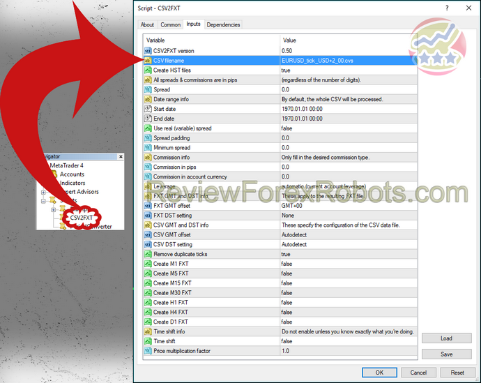 كيفية تحضير ملفات FXT لبيانات التجزئة للاختبار الخلفي لمنصة MT4 باستخدام CSV2FXT [قديم]