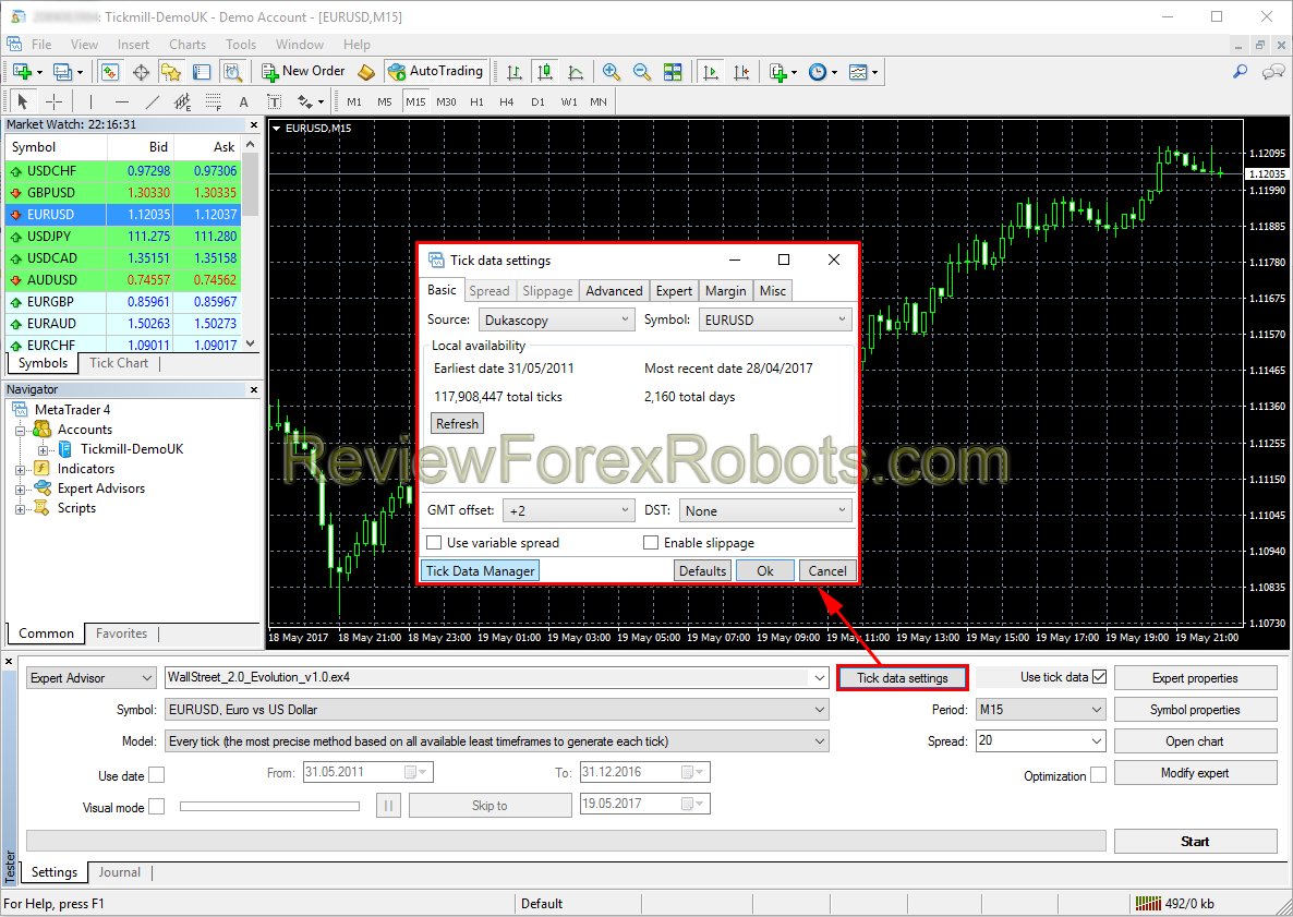 Tick Data Suite Settings